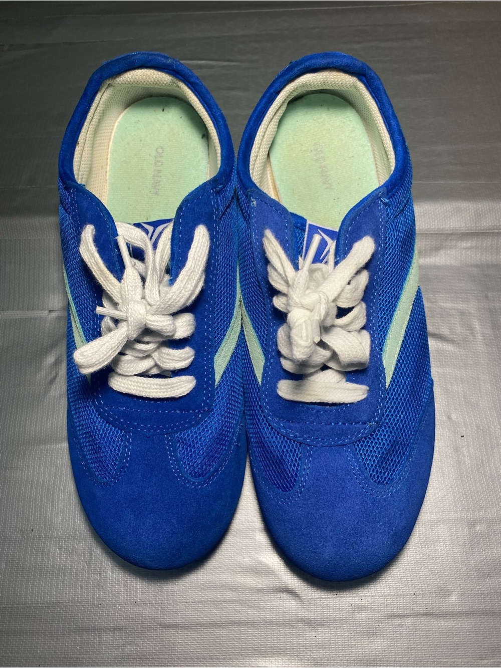 Old Navy Blue Sneakers with Mint Accent